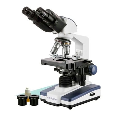 United Scope Llc. AmScope B120C 40X-2500X LED Lab Binocular Compound Microscope with 3D-Stage B120C